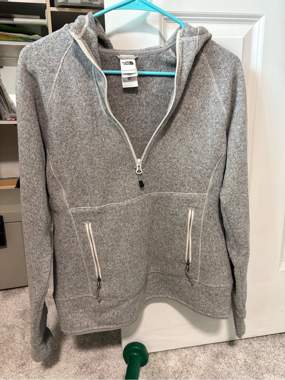 The North Face Heather Gray Fleece Hoodie